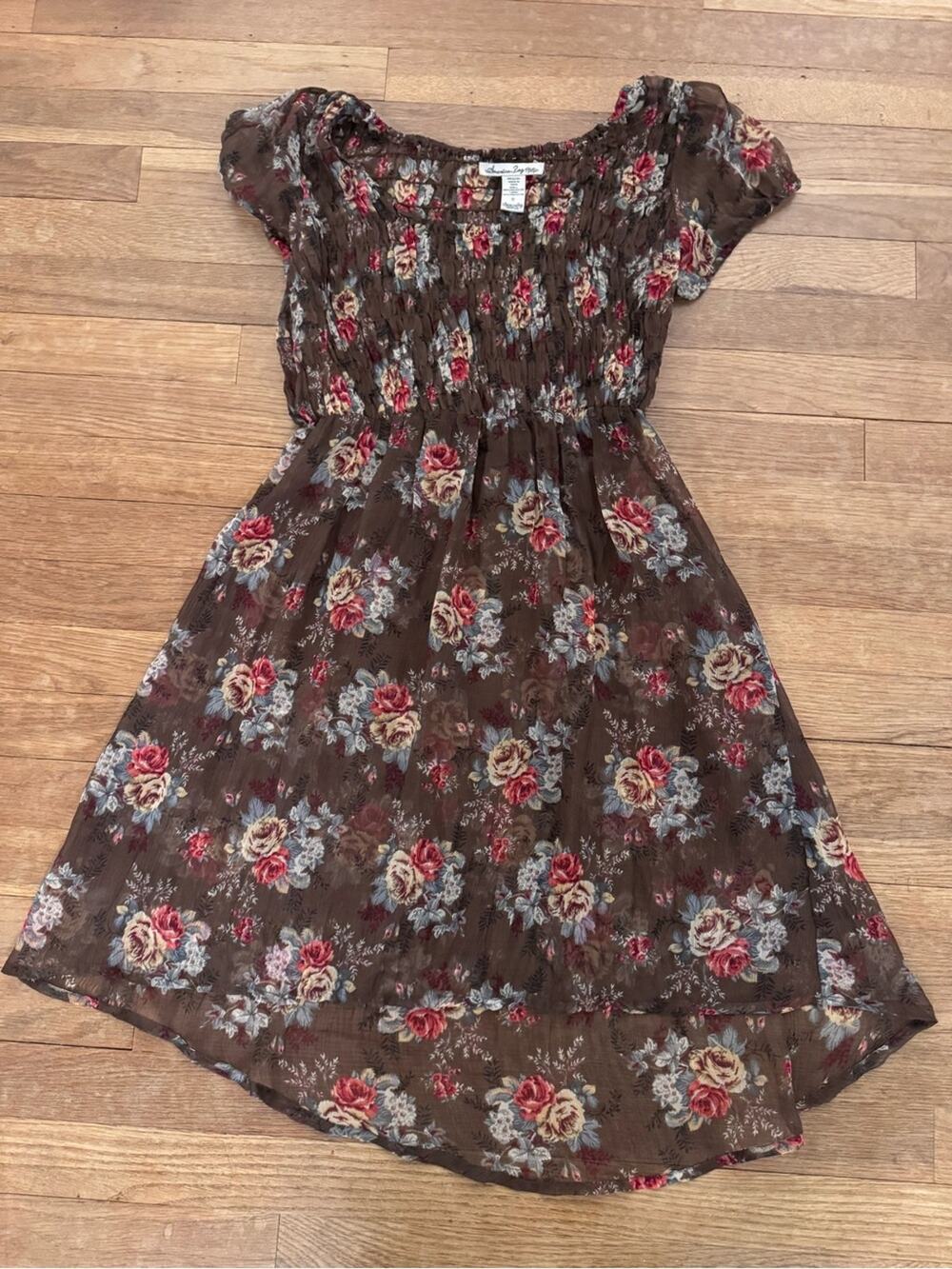 American Rag Women's Floral High-Low Knee Length Dress - Size S
 b15